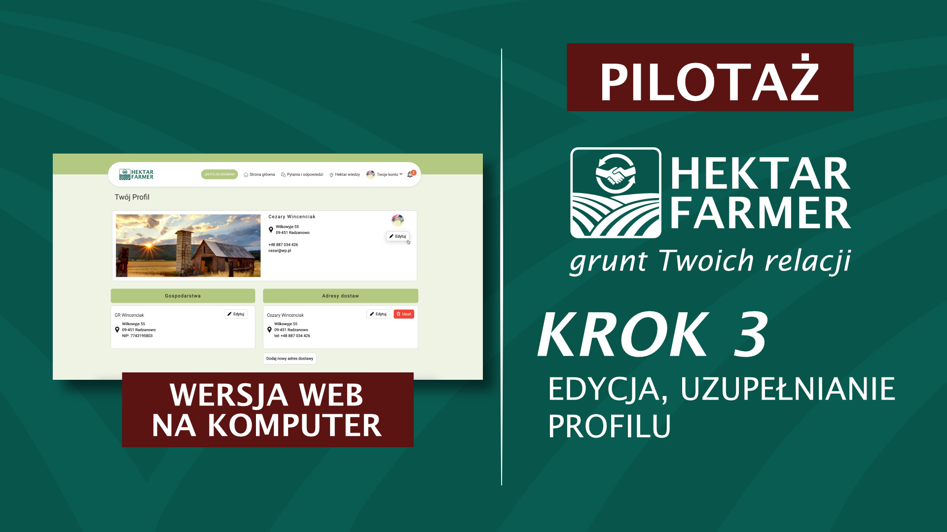 Samouczek - Aplikacja webowa - Krok 3