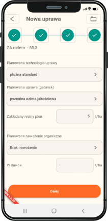 Asystent NPK - Krok 3 - Zaplanuj nową uprawę